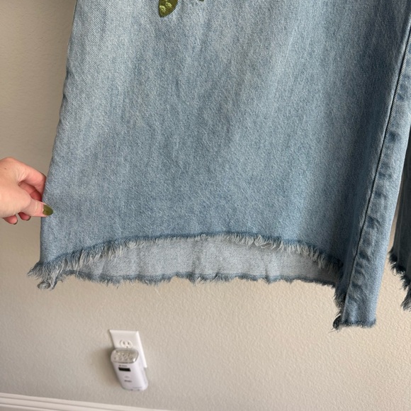Farm Rio Embroidered Wide Leg Jeans - Picture 7 of 8
